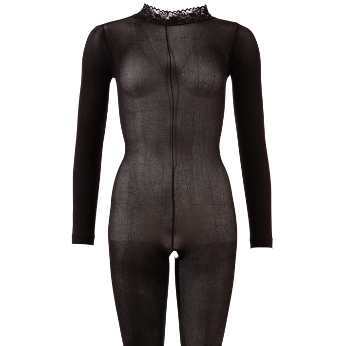 Catsuit Decupat Sexy, Negru, Marime Universala
