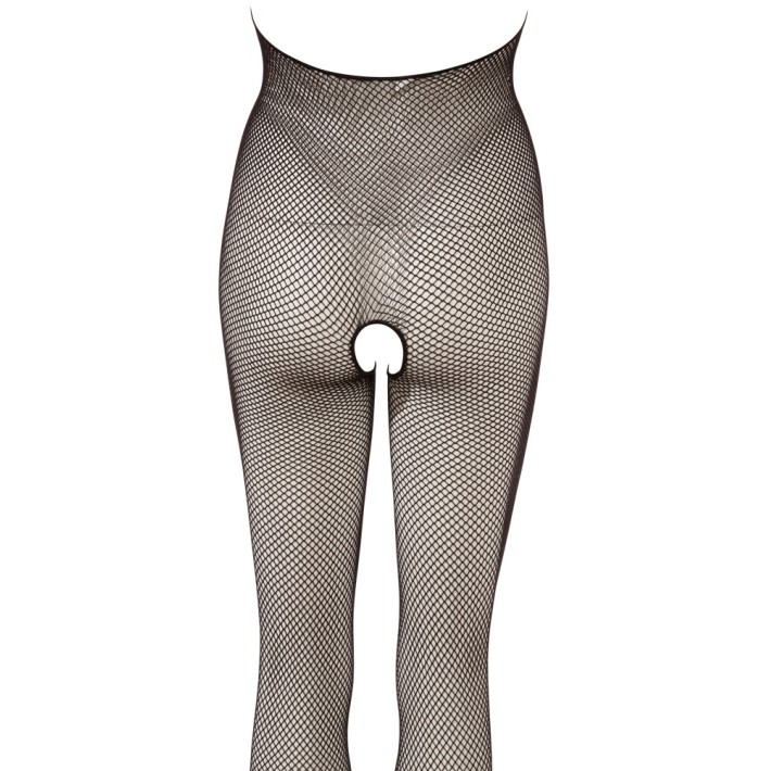 Catsuit Decupat Tip Plasa, Negru, S-l