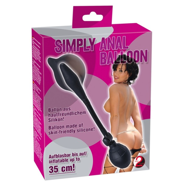 Dop Anal Gonflabil Simply Anal Balloon, Negru, 8.5 Cm
