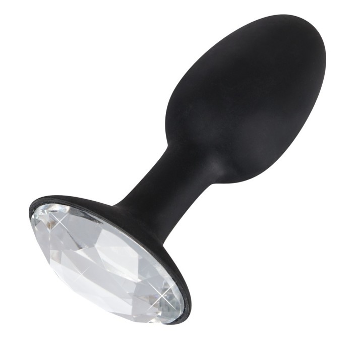 Dop Anal Cu Bijuterie Diamond S, Negru, 8.5 Cm