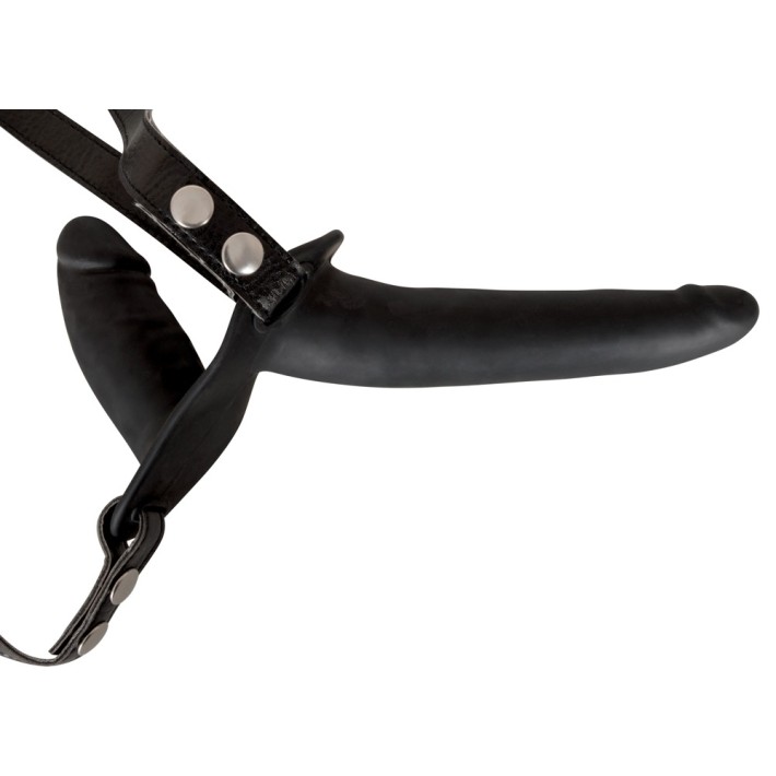 Strap-on Dublu, Negru, 15 Cm