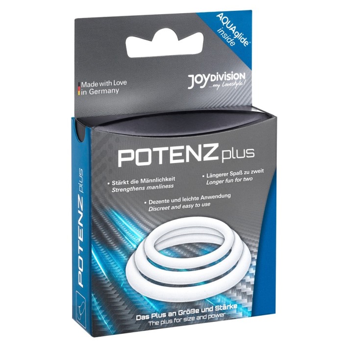 Set 3 Inele Penis Potenzplus, S, M, L, Transparent