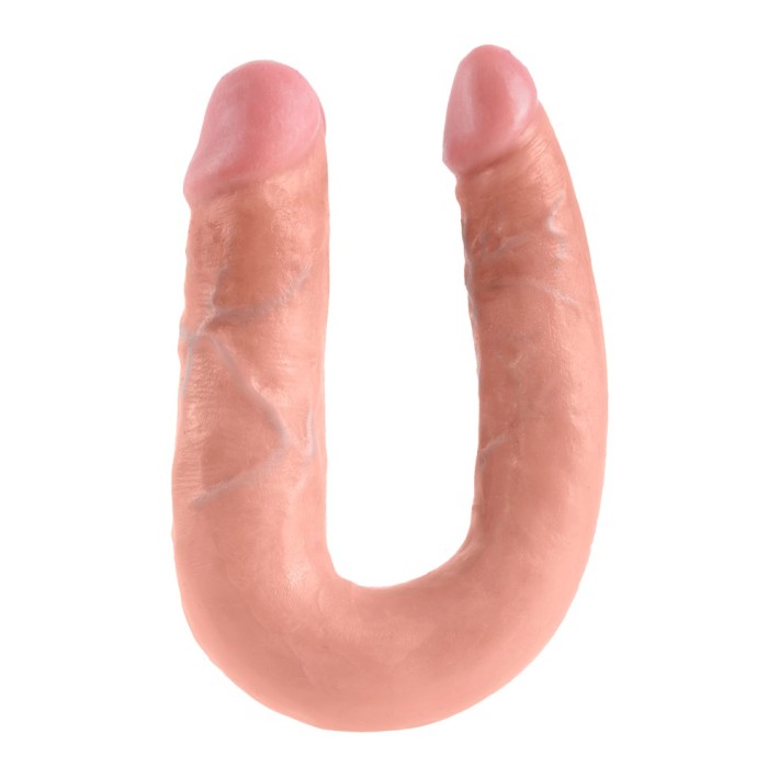 Dildo Dublu King Cock Medium, Natural, 34.5 Cm