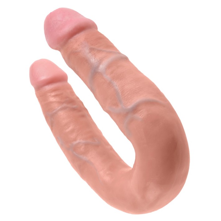 Dildo Dublu King Cock Medium, Natural, 34.5 Cm