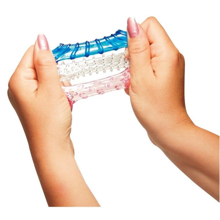 Set 3 Mansoane Pentru Penis Tokio Sleeves, Multicolor