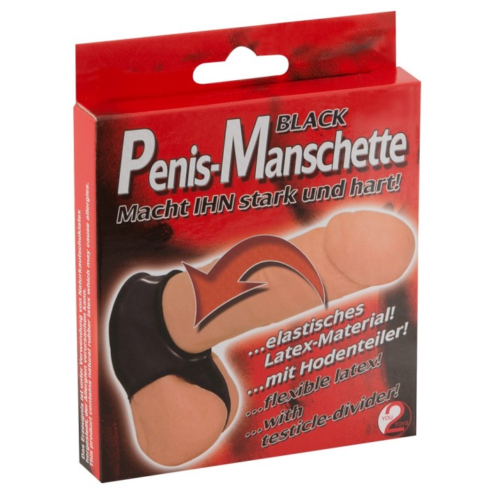 Manseta Latex Pentru Penis, Negru