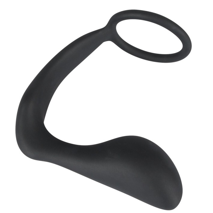 Inel Penis Cu Stimulator Anal Black Velvet, Negru