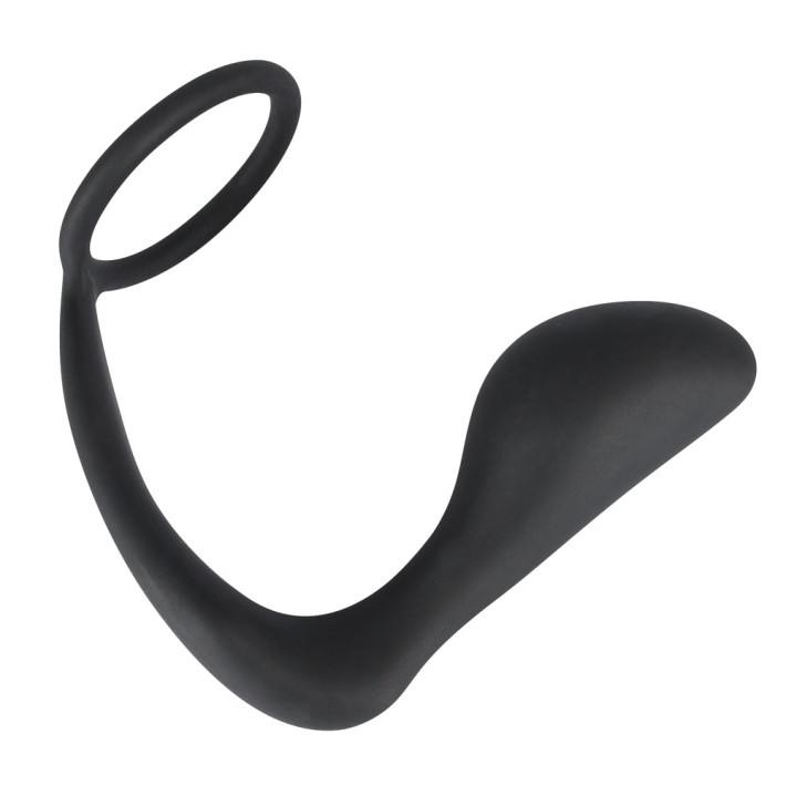 Inel Penis Cu Stimulator Anal Black Velvet, Negru