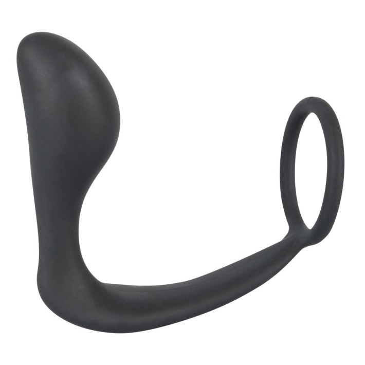 Inel Penis Cu Stimulator Anal Black Velvet, Negru