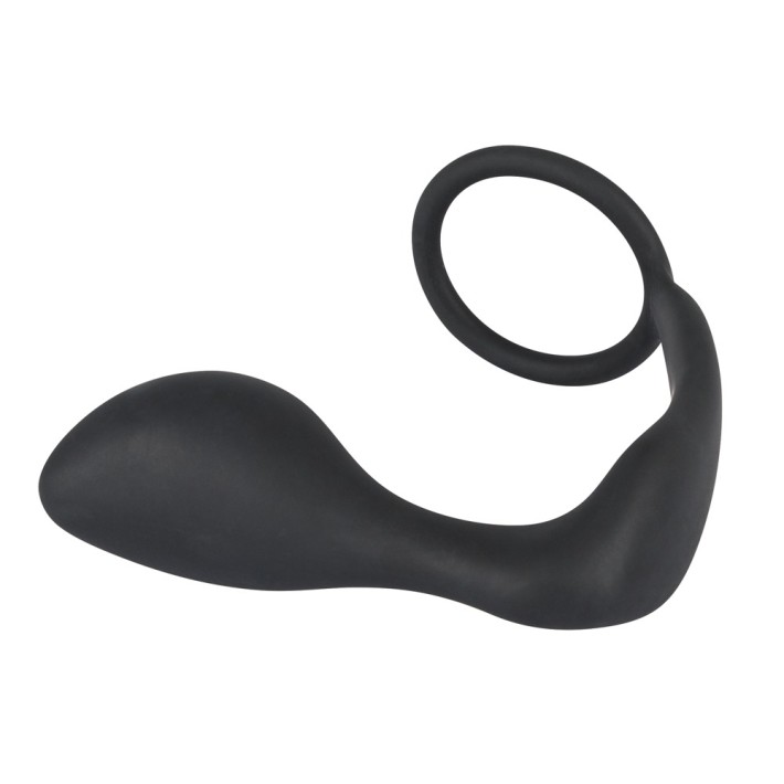 Inel Penis Cu Stimulator Anal Black Velvet, Negru