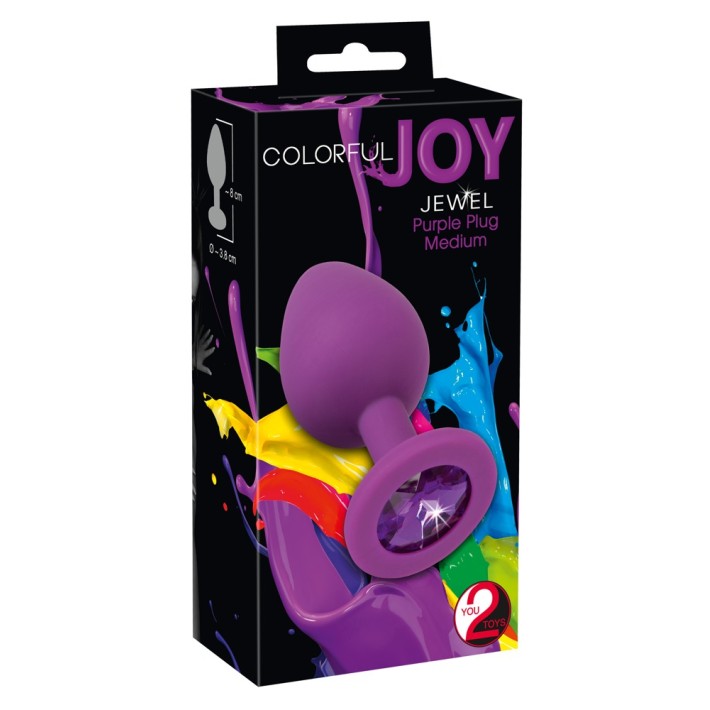 Dop Anal Colorful Joy Jewel, Mov, 8 Cm