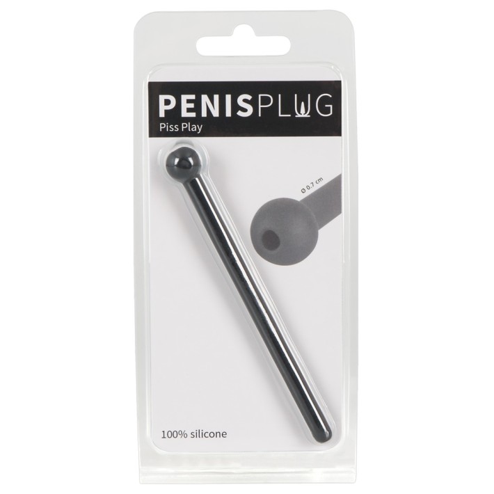 Dop Pentru Penis Piss Play, Negru, 12 Cm