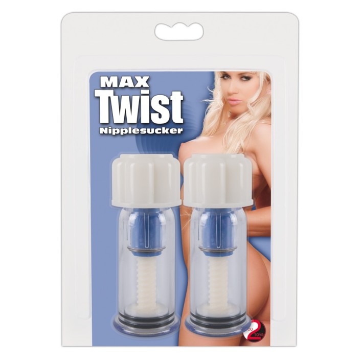 Ventuze Pentru Sfarcuri Max Twist Nipplesucker, Alb