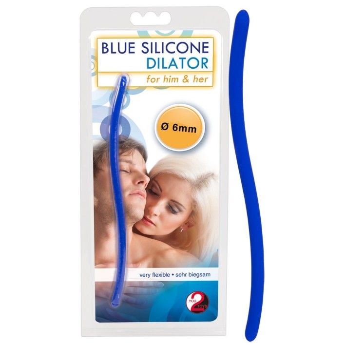 Dilatator Erotic Din Silicon, Albastru, 6mm
