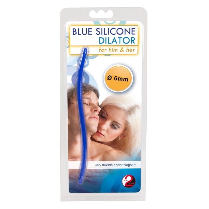 Dilatator Erotic Din Silicon, Albastru, 6mm