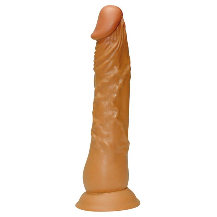 Dildo Clasic Cu Ventuza Latin Lover, Brun, 23 Cm