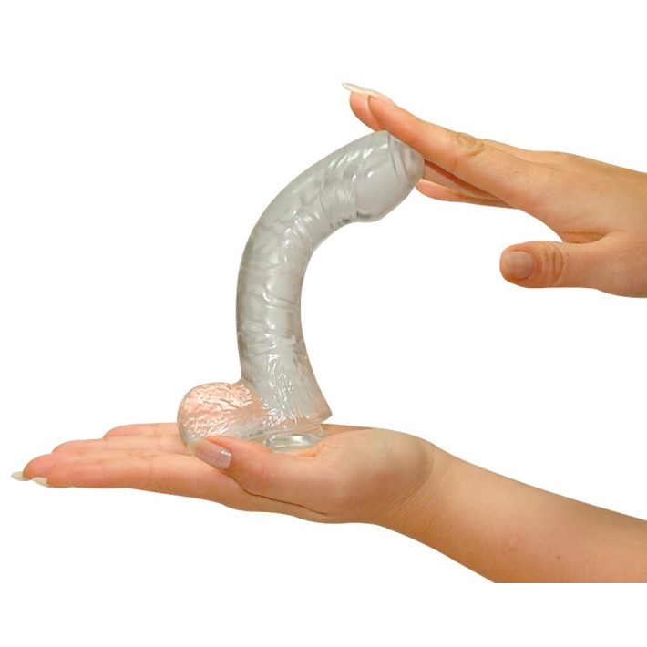 Dildo Anal Lazy Buttcock, Transparent, 17 Cm