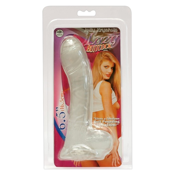 Dildo Anal Lazy Buttcock, Transparent, 17 Cm