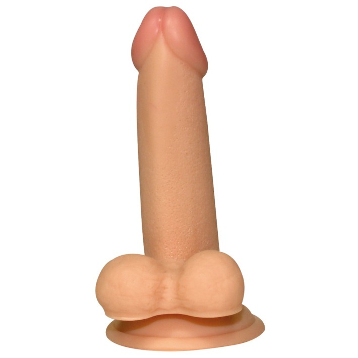 Dildo Clasic Cu Ventuza Plug-n-ride, Natural, 14 Cm