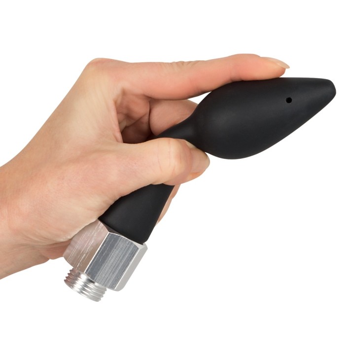 Irigator Anal Douche Rear Splash, Negru, 16 Cm