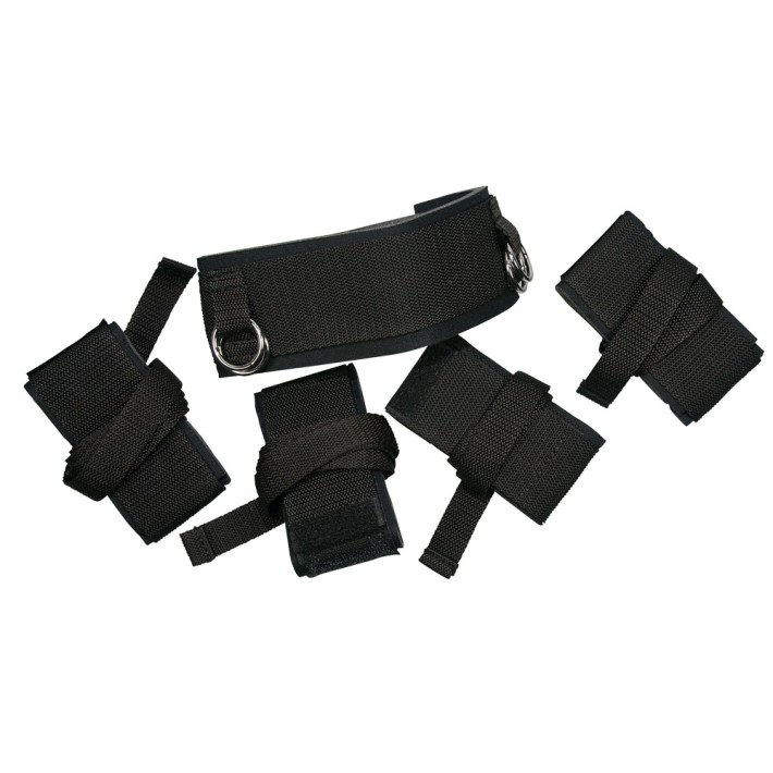 Set Bondage Imobilizare Erotica Cu Zgarda Si 4 Catuse