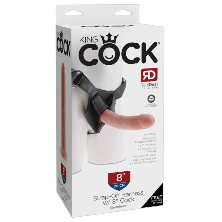 Ham Strap-on Cu Dildo King Cock, Natural, 20 Cm