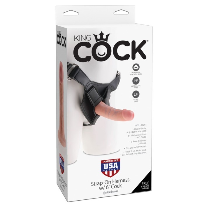Ham Strap-on Cu Dildo King Cock, Natural, 15 Cm