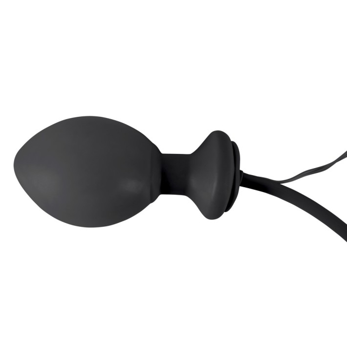 Dop Anal Gonflabil Cu Vibratii Fanny Hills, Negru, 11 Cm