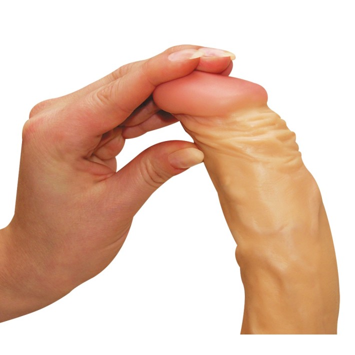 Vibrator Realistic Authentic Reaction, Natural, 22 Cm