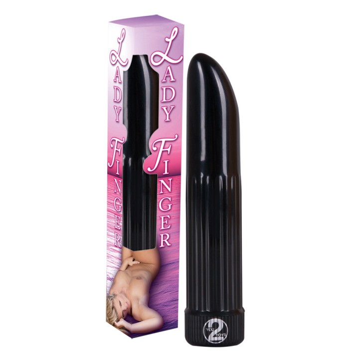 Vibrator Ladyfinder, Negru, 13 Cm