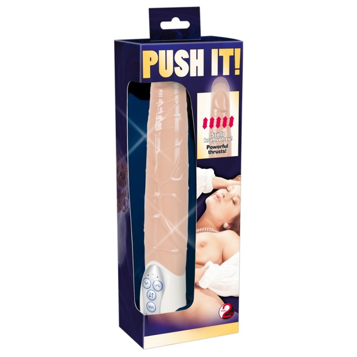 Vibrator Realistic Push It, Bej, 27.5 Cm