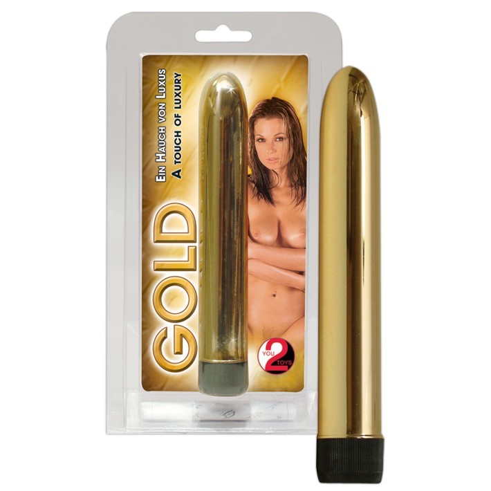 Vibrator Clasic Gold, 17.5 Cm