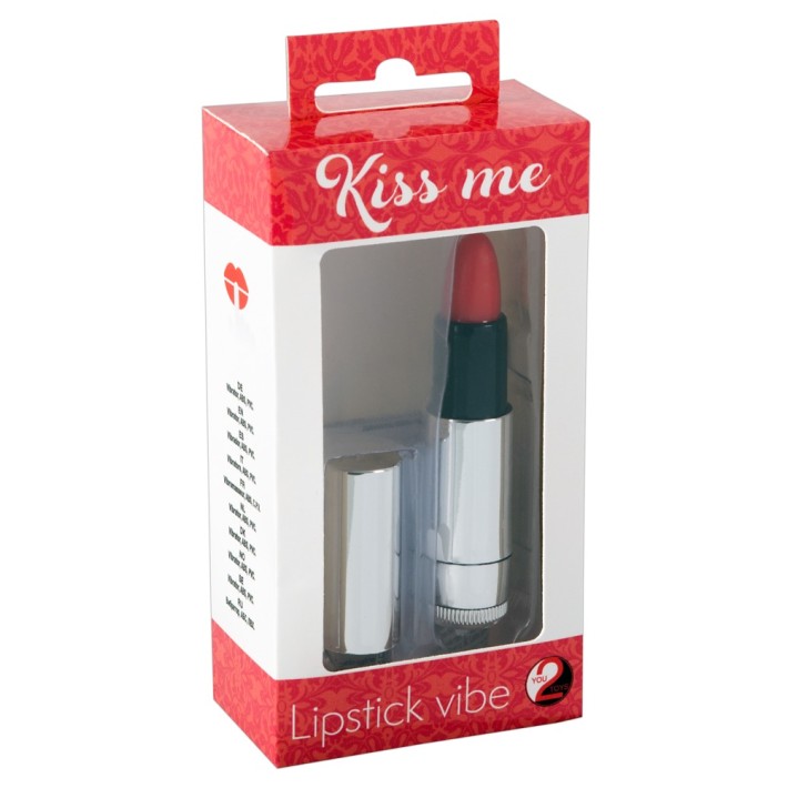Glont Vibrator Kiss Me, Argintiu, 8.5 Cm