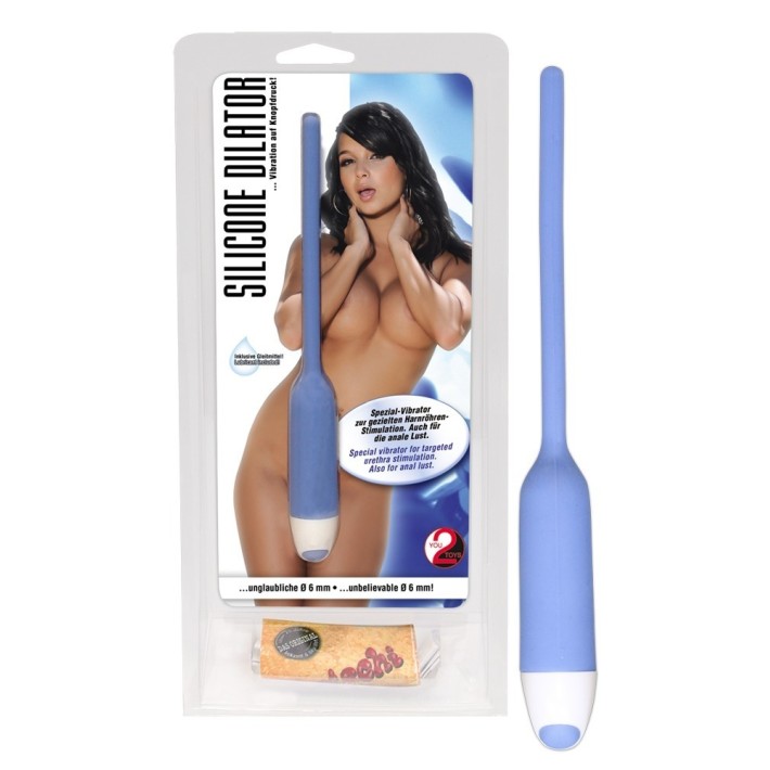 Dilatator Cu Vibratii / Vibrator Pentru Stimulare Uretrala (femei), Bleu, 19 Cm