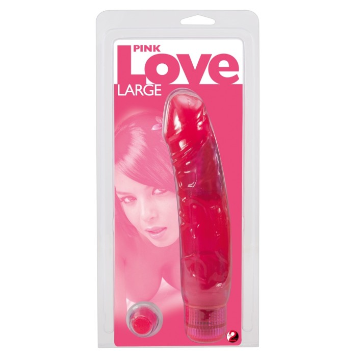 Vibrator Pink Love Large, Roz, 22 Cm