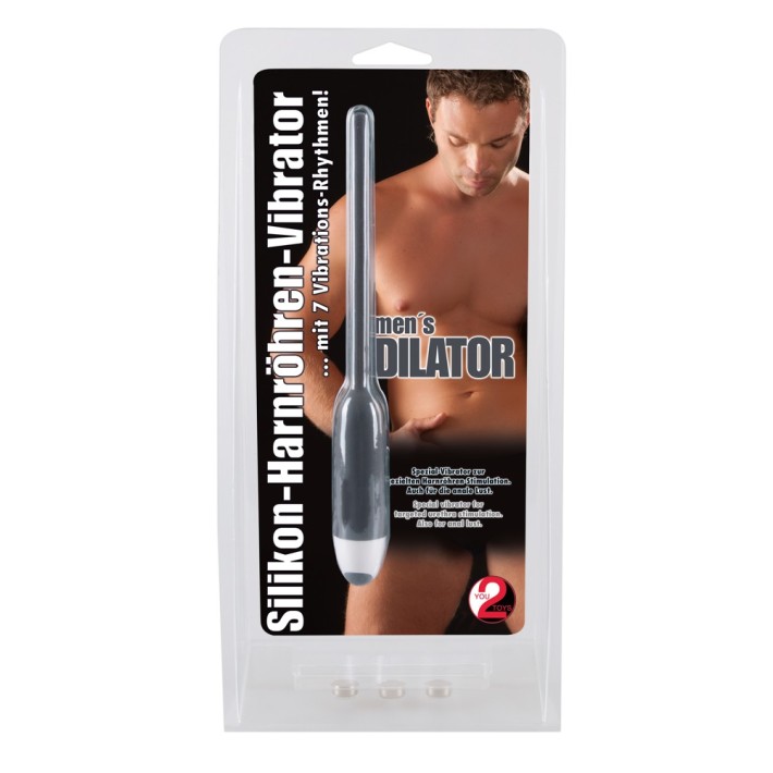 Dilatator Cu Vibratii / Vibrator Pentru Stimulare Uretrala (barbati), Gri, 11 Cm