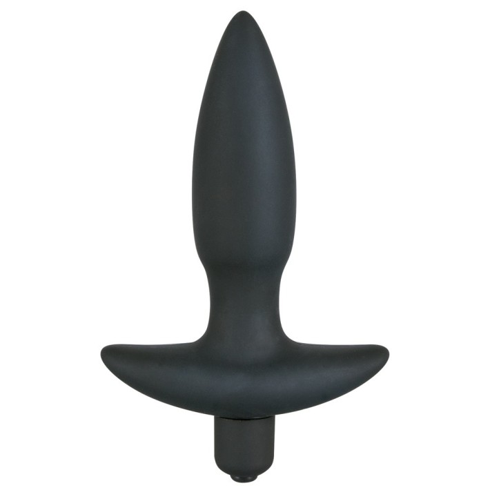 Dop Anal Cu Vibratii Black Velvets Small, Negru, 13 Cm