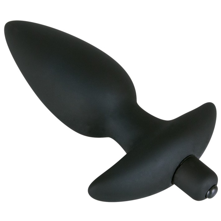 Dop Anal Cu Vibratii Black Velvets Large, Negru, 17 Cm