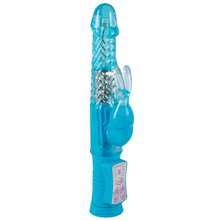 Vibrator Rabbit Sugar Babe, Albastru, 22 Cm