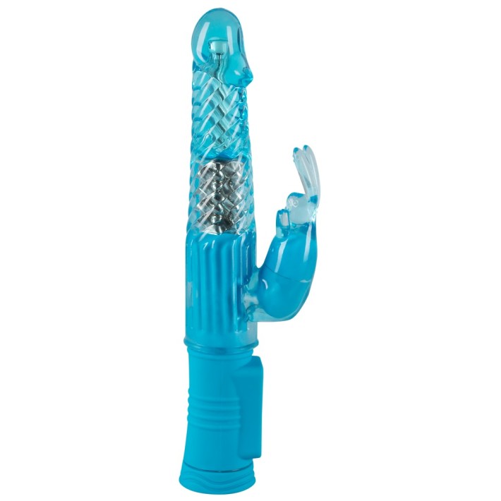 Vibrator Rabbit Sugar Babe, Albastru, 22 Cm