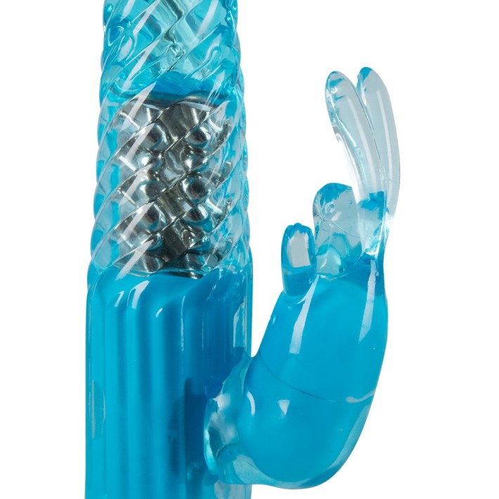 Vibrator Rabbit Sugar Babe, Albastru, 22 Cm
