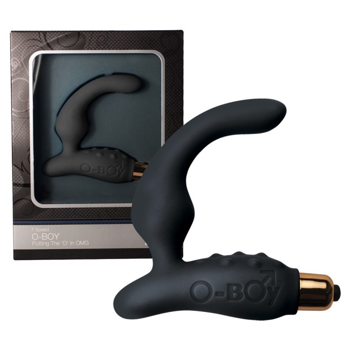 Vibrator Anal O-boy 7 Viteze, Negru, 11 Cm