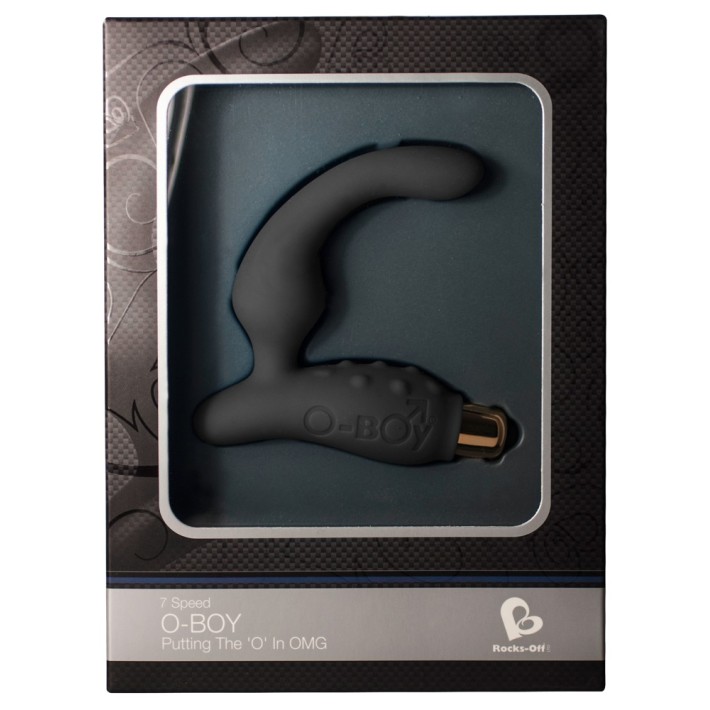 Vibrator Anal O-boy 7 Viteze, Negru, 11 Cm