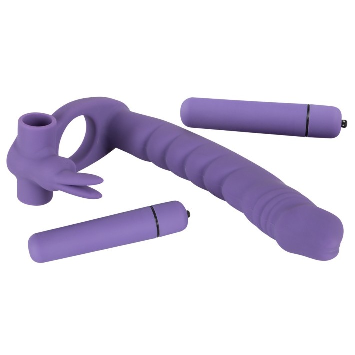 Stimulent Anal Cu Vibratii Silicone Strap-on, Mov, 17 Cm