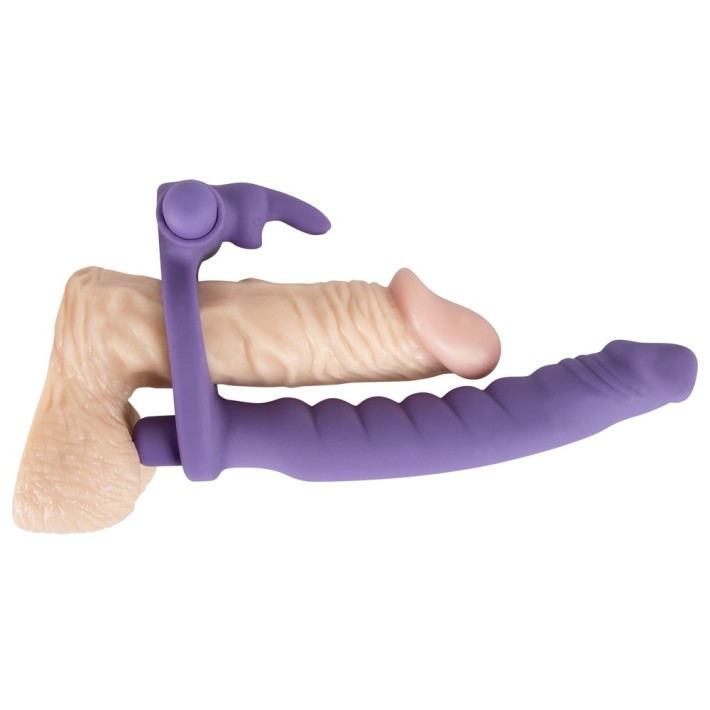 Stimulent Anal Cu Vibratii Silicone Strap-on, Mov, 17 Cm