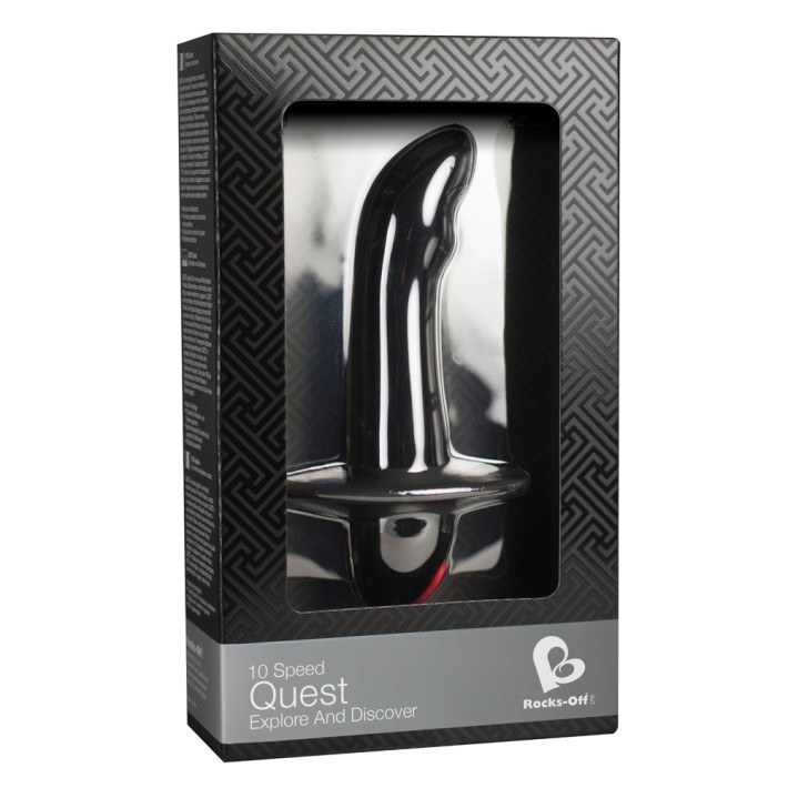 Vibrator Anal Quest, Negru, 11 Cm