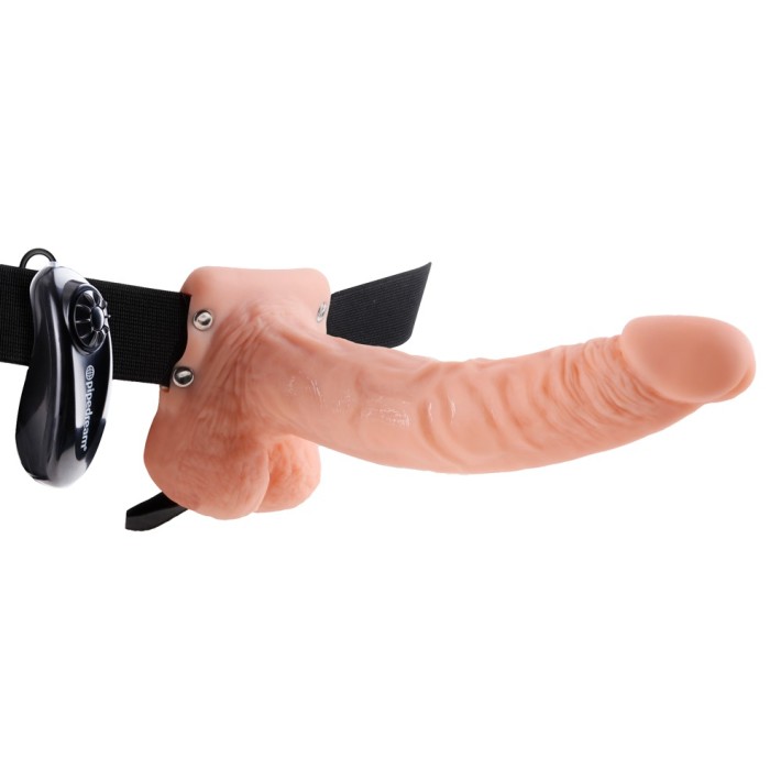 Strap-on/extensie Penis Cu Vibratii, Natural, 23 Cm