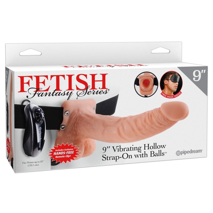 Strap-on/extensie Penis Cu Vibratii, Natural, 23 Cm