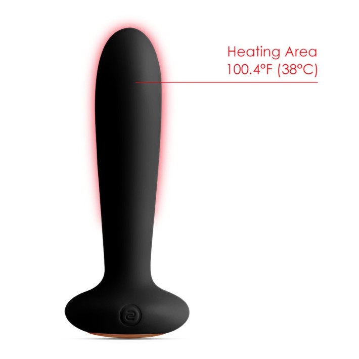 Dop Anal Unisex Cu Vibratii Si Incalzire Primo, Negru, 12 Cm