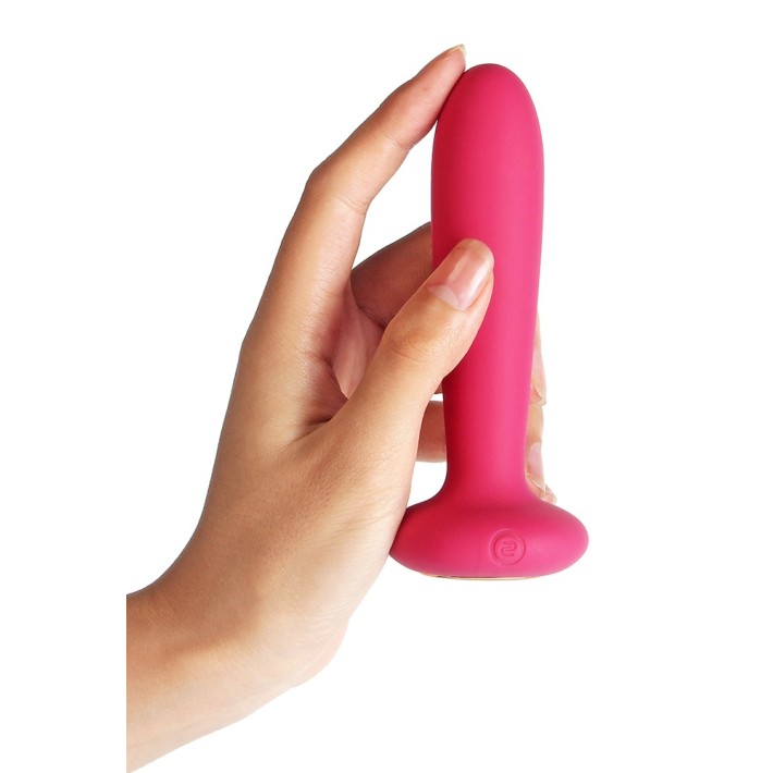 Dop Anal Unisex Cu Vibratii Si Incalzire Primo, Rosu, 12 Cm